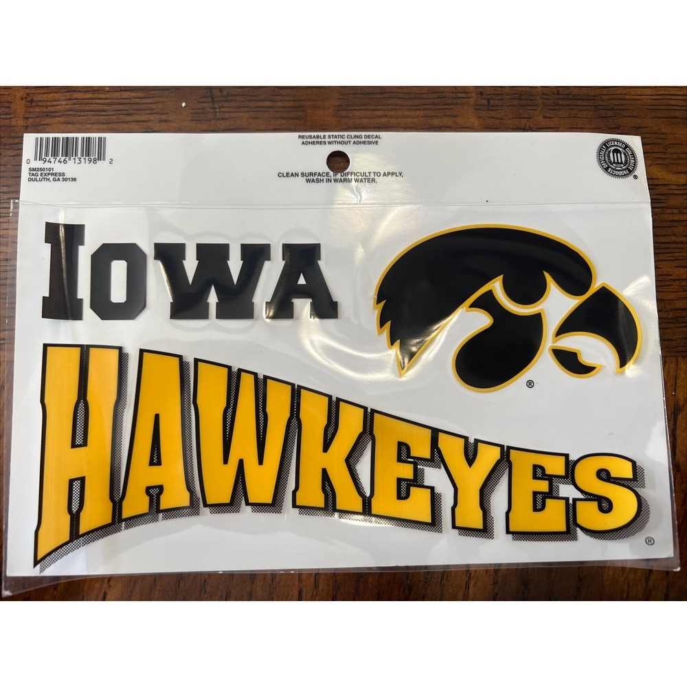Iowa Hawkeyes 4.5x8.5 Auto Car Emblem Sticker